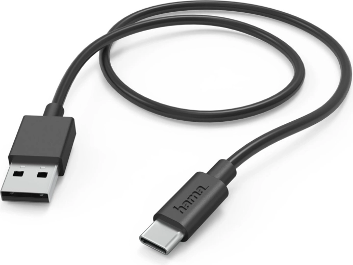 Polnilni kabel USB-A USB-C 1 m črn