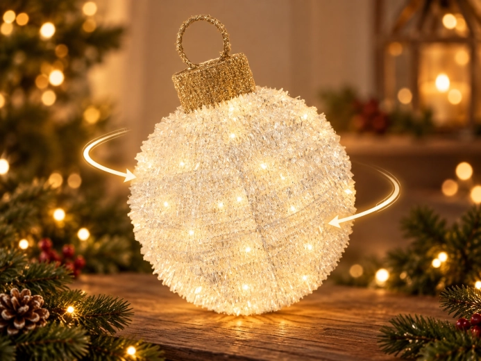A rotating decoration that catches the eye
