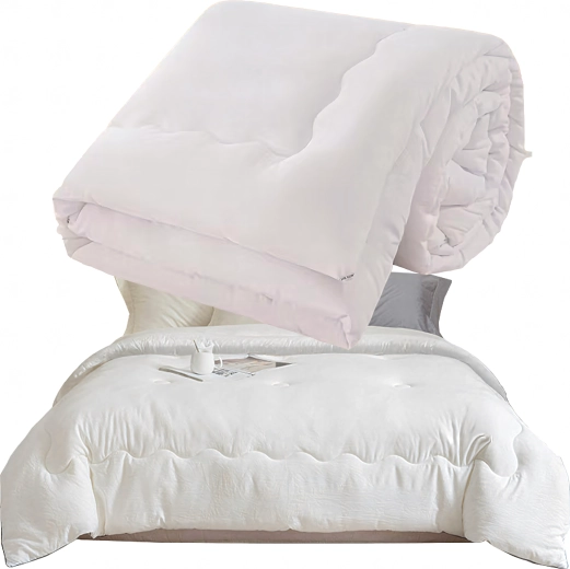 Zračna celoletna odeja 200 × 220 cm bela