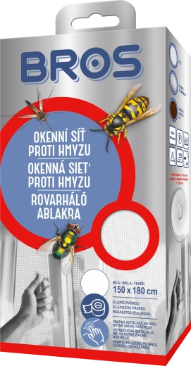 Okenska mreža proti insektom 150 × 180 cm, bela