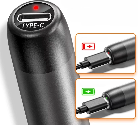 Polnjenje prek USB‑C + indikator stanja