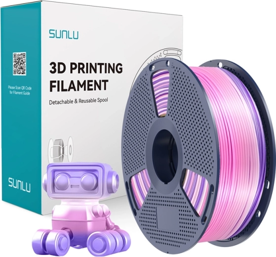Sunlu PLA+ silk filament mavrični (rainbow) 03 1,75 mm 1 kg