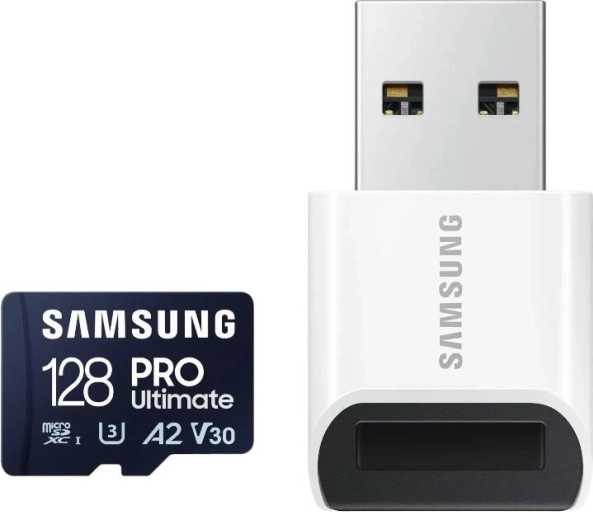 pomnilniška kartica samsung microsdxc pro ultimate 128 gb, 200 mb/s, uhs-i u3 v30 a2