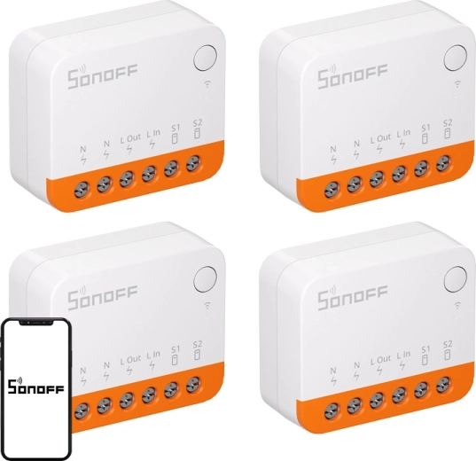 Sonoff MINIR4 Extreme pametno Wi‑Fi stikalo (komplet 4 kos)