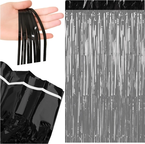 Dekorativna resasta zavesa RUHHY črna 100 × 200 cm