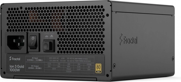 Fractal Design Ion 3 Gold 1000 W 80 Plus Gold – popolnoma modularno napajalno napajanje