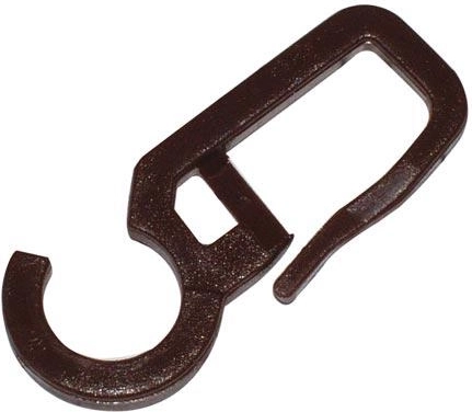 Veliki beli plastični kavlji za zavese (100 kos)