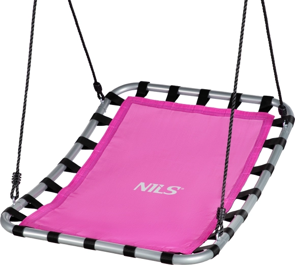 Pravokotna gugalnica štorkljino gnezdo NILS Camp roza