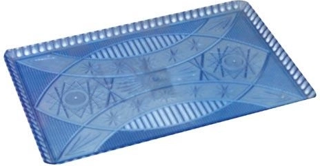 Pladenj iz plastike s kristalnim vzorcem 22 × 14 cm