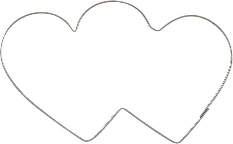 Orion double heart cookie cutter 9 cm
