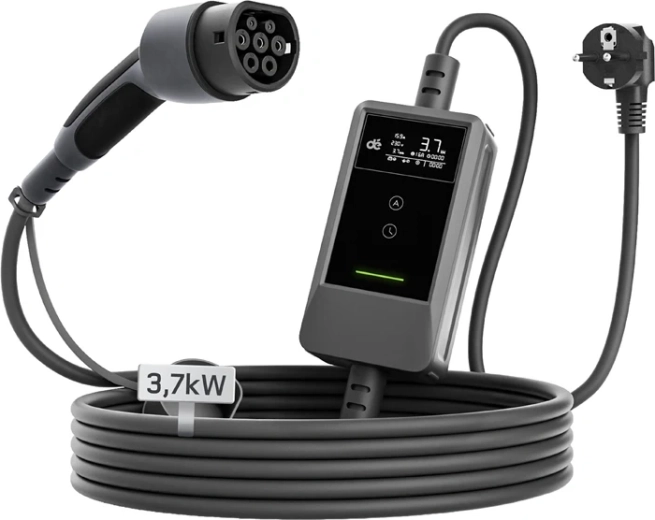 DEPOW 3.7 kW Portable Electric Vehicle Charger with 7 m Cable