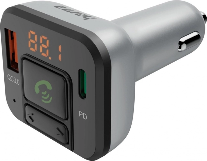 FM oddajnik z Bluetooth in 20 W polnilnikom