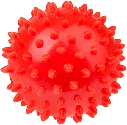 Fizjo rehabilitacijska masažna žogica z bodicami 7,6 cm rdeča
