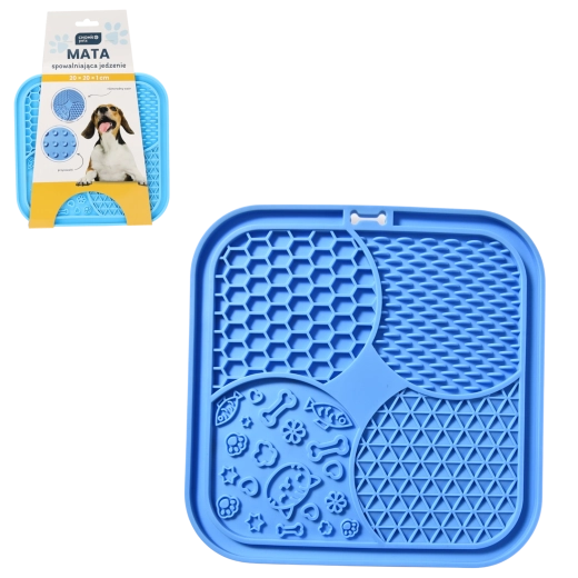 Lizalna podloga za pse in mačke 20 × 20 cm modra