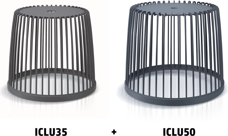 Komplet univerzalnih košev za odpadke CLUBO 35 l + 50 l, antracit