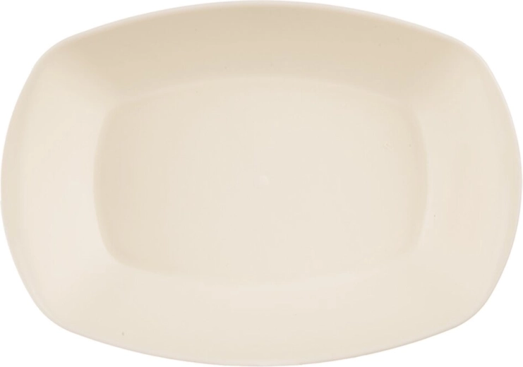 Ovalni servirni krožnik Sandy 25 × 15,5 cm, smetanast