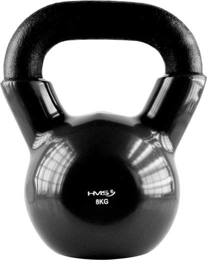 Vinilni kettlebell HMS 8 kg, črn