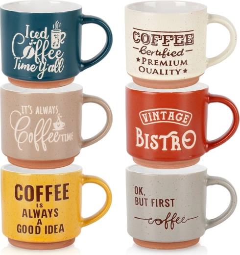 Komplet keramičnih skodelic 230 ml, 6 kosov