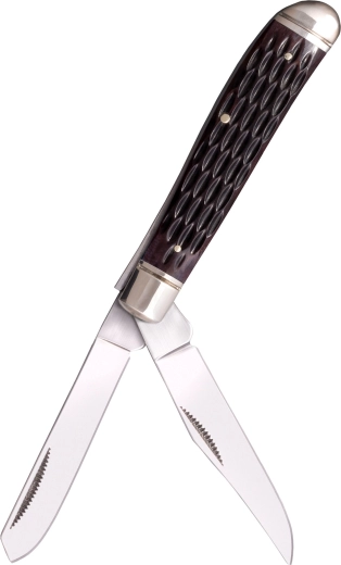 Cold Steel Mini Trapper žepni nož z 2 rezili, rjava kost