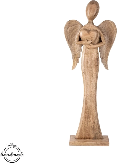 Wooden angel made of mango wood, 77 cm