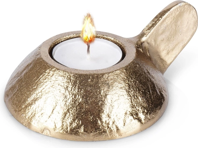 Zlat aluminijast svečnik za čajno svečko Home Styling Collection