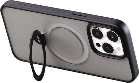 Magnetni etui s stojalom JOYROOM za iPhone 15 Pro – črn