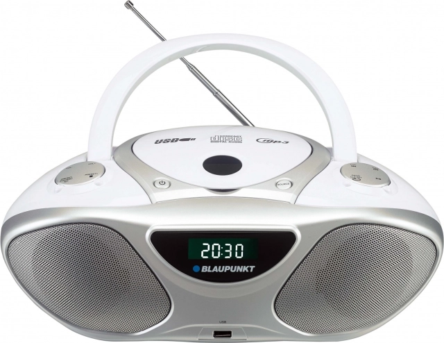 Prenosni radio predvajalnik s CD MP3 USB AUX FM Blaupunkt BB14WH
