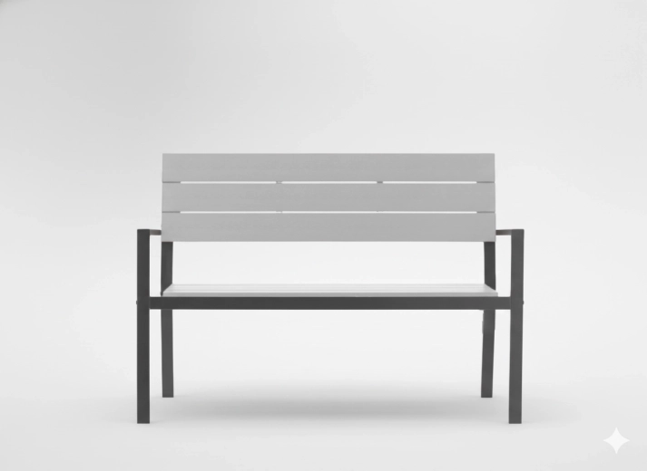 Garden bench Garden line 118 × 54 × 77 cm gray