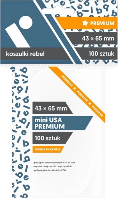 Ovitek za kartice Mini USA Premium 43x65 mm 100 kos