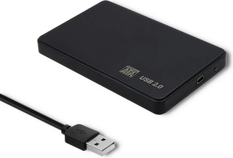 Zunanji trdi diskovni ohišje 2,5'' SATA3 USB 2.0 črno