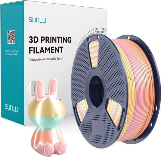 Sunlu PLA+ svilnat filament mavričen 1,75 mm 1 kg