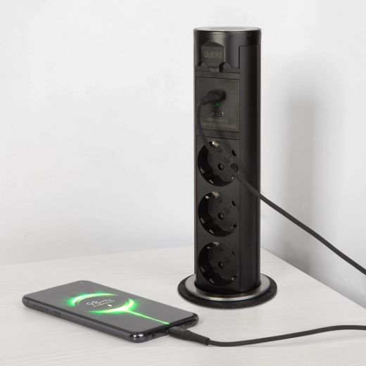 Power and USB charging within reach
