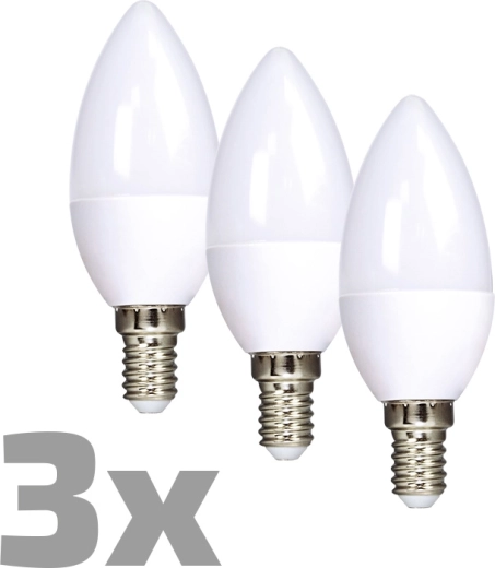 Ecolux LED žarnica svečka E14 6 W 3000 K 450 lm - 3 kosi