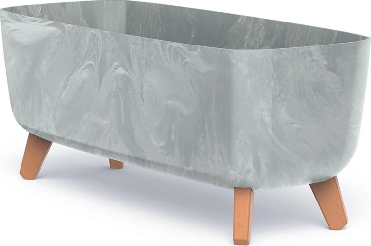 Cvetlični lonec Gracia Case, betonski učinek, 58 cm, siv