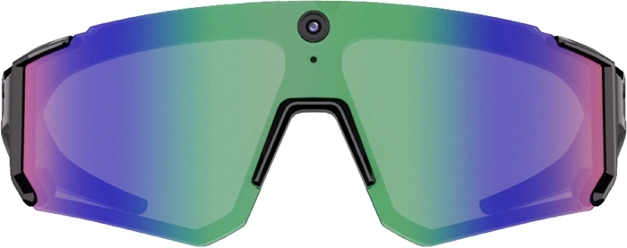 Športna pametna očala s kamero Colmi V06 AI – črna z modrimi stekli