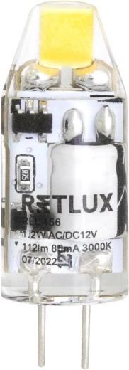 Retlux G4 LED bulb, 1.2 W, 12 V, warm white