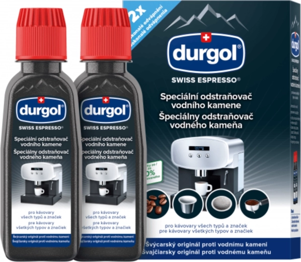 Durgol Swiss Espresso odstranjevalec vodnega kamna za vse kavomate 2×125 ml