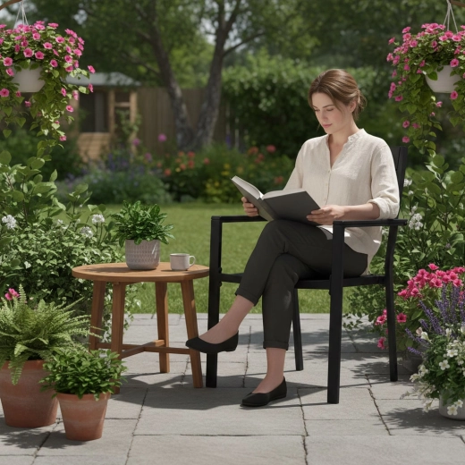 Udobje zahvaljujoč širokemu sedišču in naslonom za roke