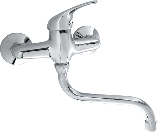 Stenska kuhinjska armatura TITANIA IRIS, izliv 220 mm, krom