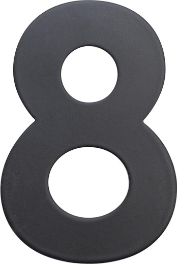 Hišna številka 8, 75 mm, nerjavno jeklo, mat črna