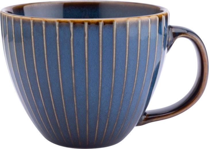 Altom Design keramični vrček Jumbo Reactive Stripes 450 ml moder