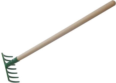 Grabeljice s 7 zobmi z lesenim ročajem 50 cm