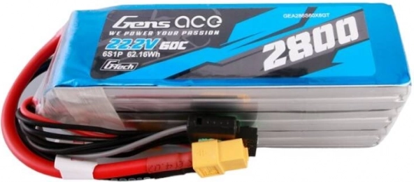 Gens Ace LiPo baterija 2800 mAh 22,2 V 60C z XT60