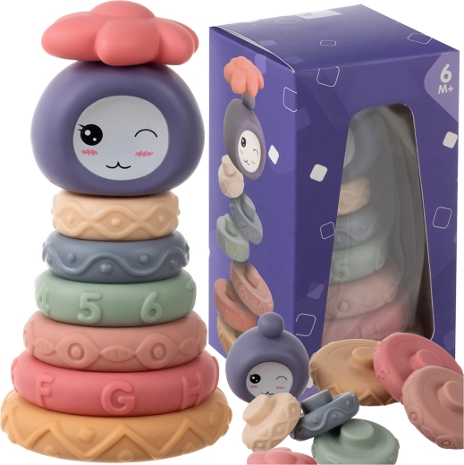 Soft sensory cubes and discs for babies Montessori – 8 pieces