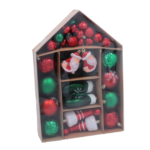 Celovit miks 66 dekoracij za harmonično jelko