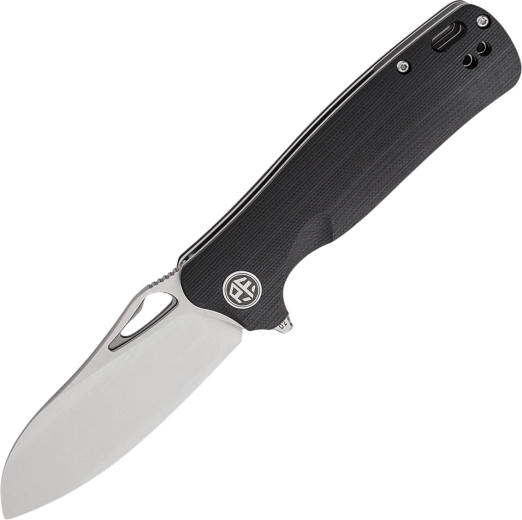 Petrified Fish Bunta pocket folding knife 8.6 cm, satin, black G10