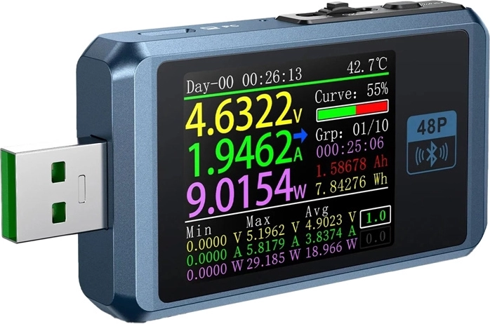 Fnirsi FNB48P BT tester USB priključkov z Bluetooth
