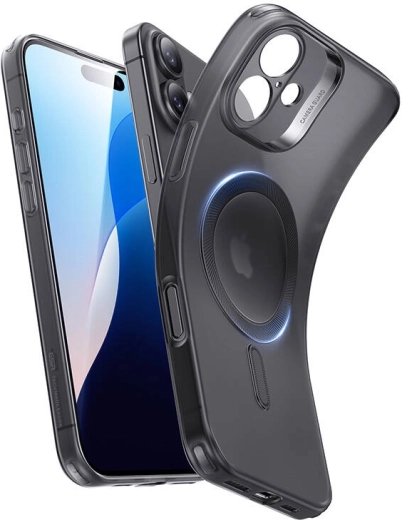 Prozoren ovitek ESR Zero Clear Case HaloLock za iPhone 16, črn