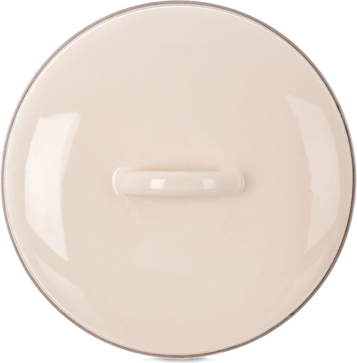 Emajliran krem pokrov 19 cm