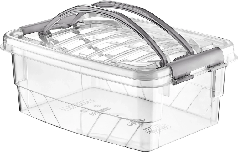 Shranjevalna škatla Handy Box 5 l s pokrovom in sponkami